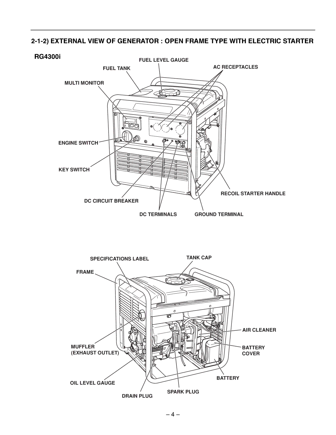 Subaru Robin Power Products RG3200IS, RG2800IS, RG4300IS service manual RG4300i 