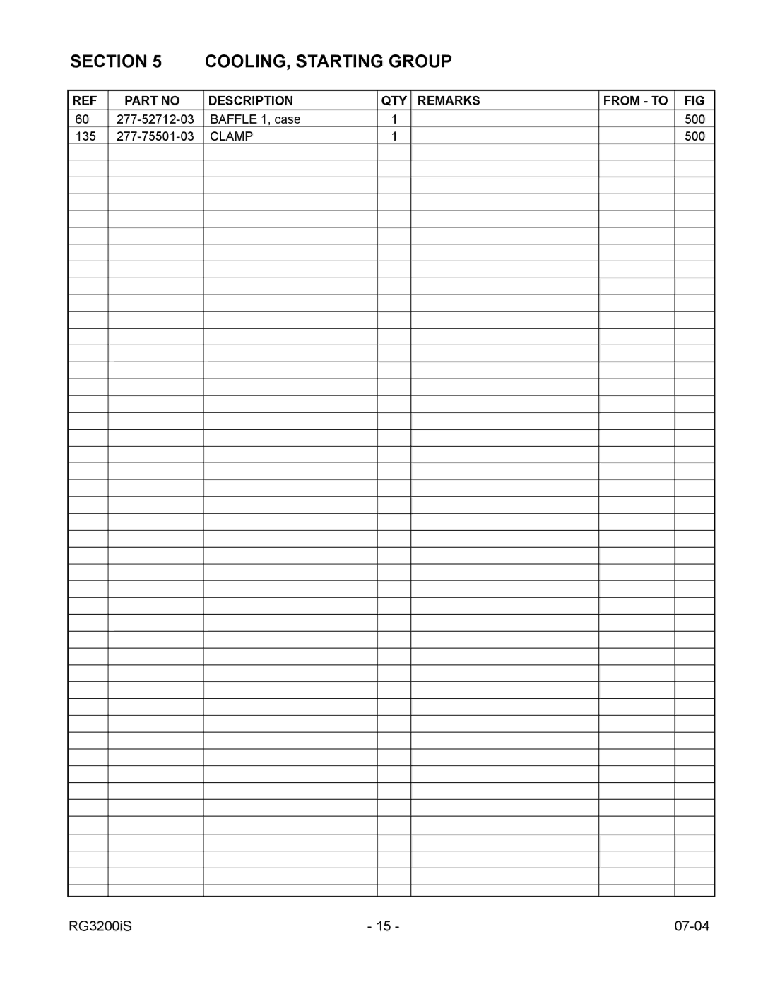 Subaru Robin Power Products RG3200IS manual Section COOLING, Starting Group 