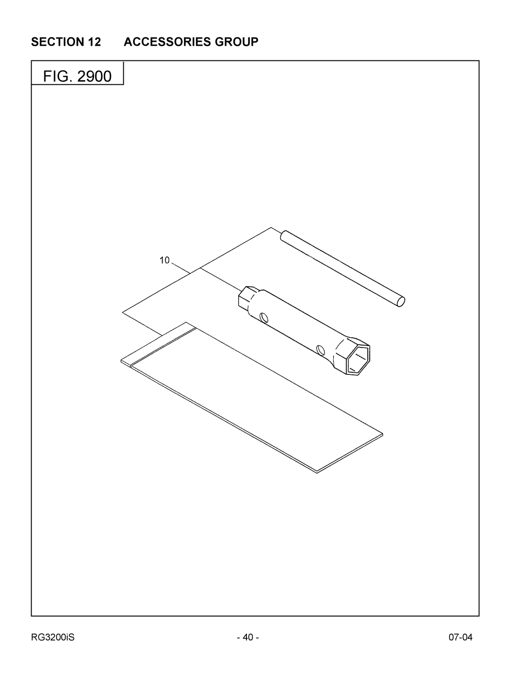 Subaru Robin Power Products RG3200IS manual Accessories Group 