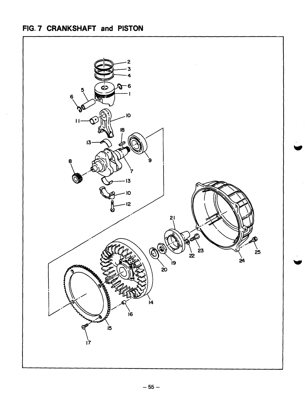 Subaru Robin Power Products RGD3700, RGD5000 manual Crankshaft and Piston 