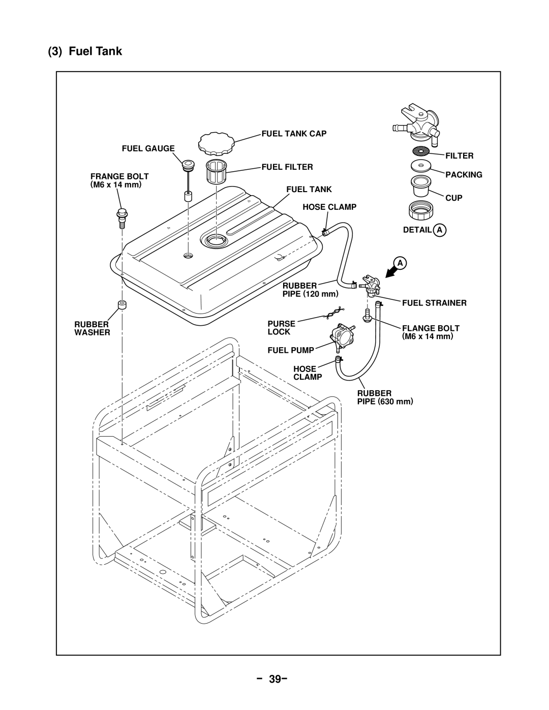 Subaru Robin Power Products RGV12100, 13100T service manual Fuel Tank 