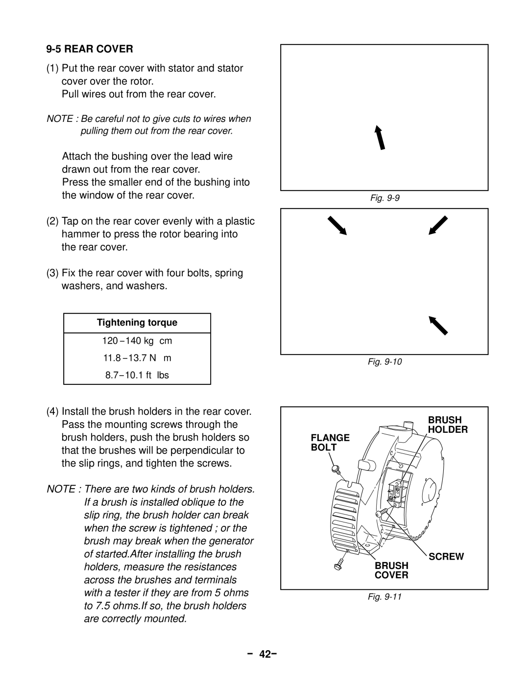 Subaru Robin Power Products 13100T, RGV12100 service manual Rear Cover, － 42－ 