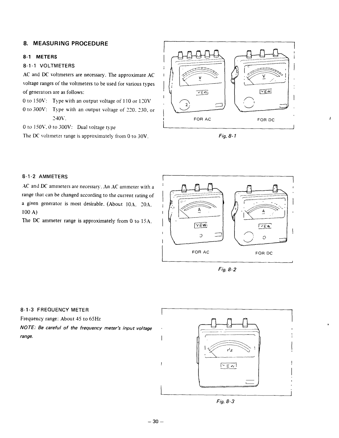 Subaru Robin Power Products RGX180, RGX240D manual Measuring Procedure 