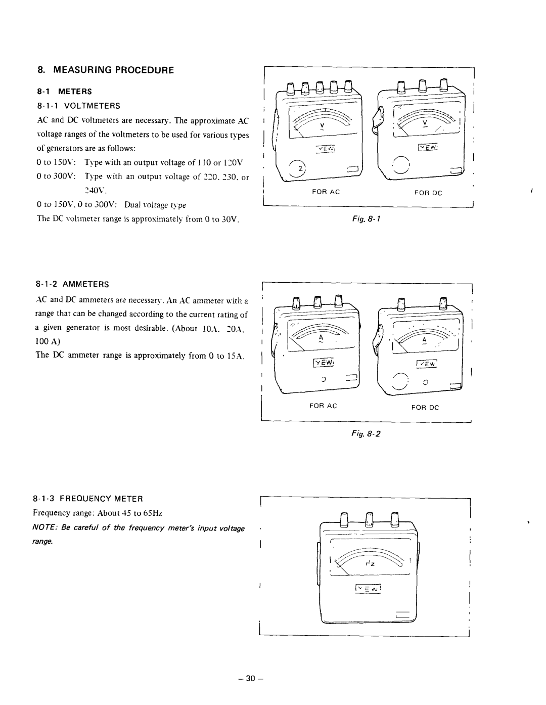 Subaru Robin Power Products RGX180, RGX240D manual Measuring Procedure 