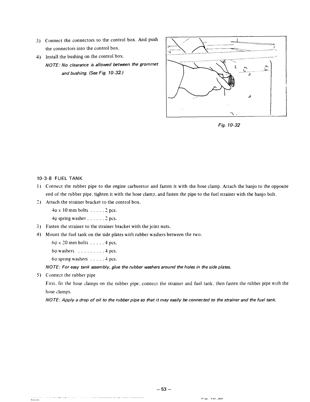 Subaru Robin Power Products RGX240D, RGX180 manual Fig. lo-32 Fuel Tank 
