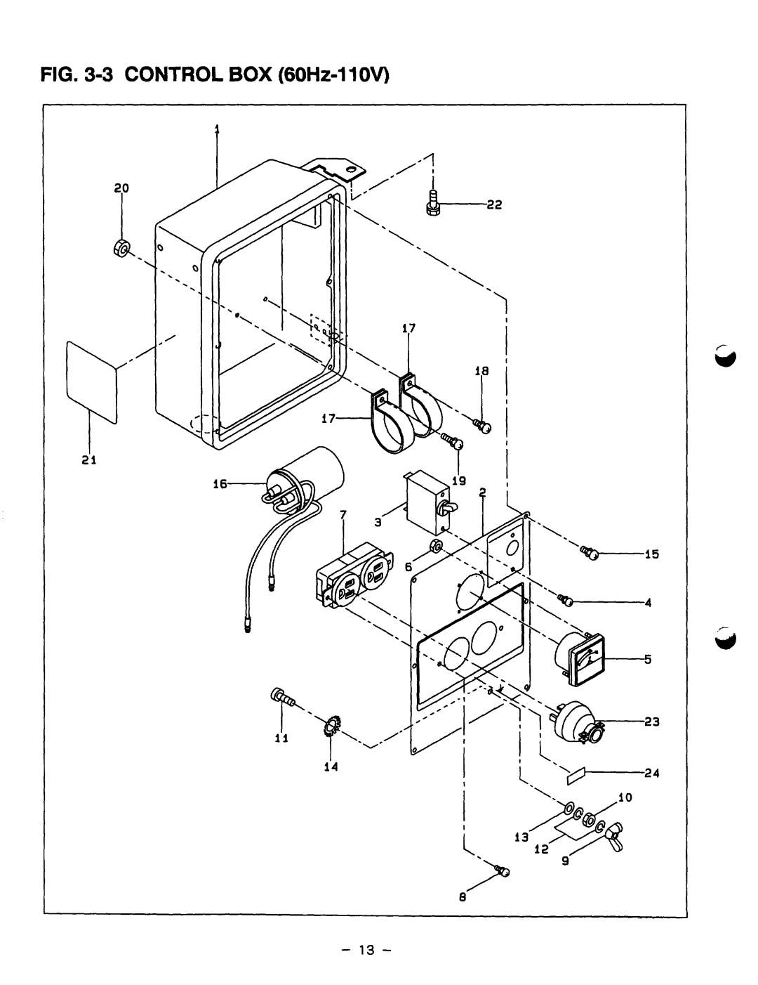 Subaru Robin Power Products RGX2410, RGX5510, RGXl810, RGX1810 manual Control BOX 60Hz-11 OV 