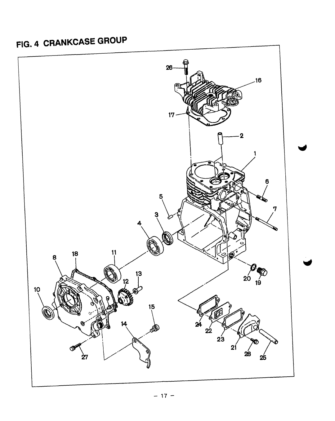 Subaru Robin Power Products RGX2410, RGX5510, RGXl810, RGX1810 manual Crankcase Group 