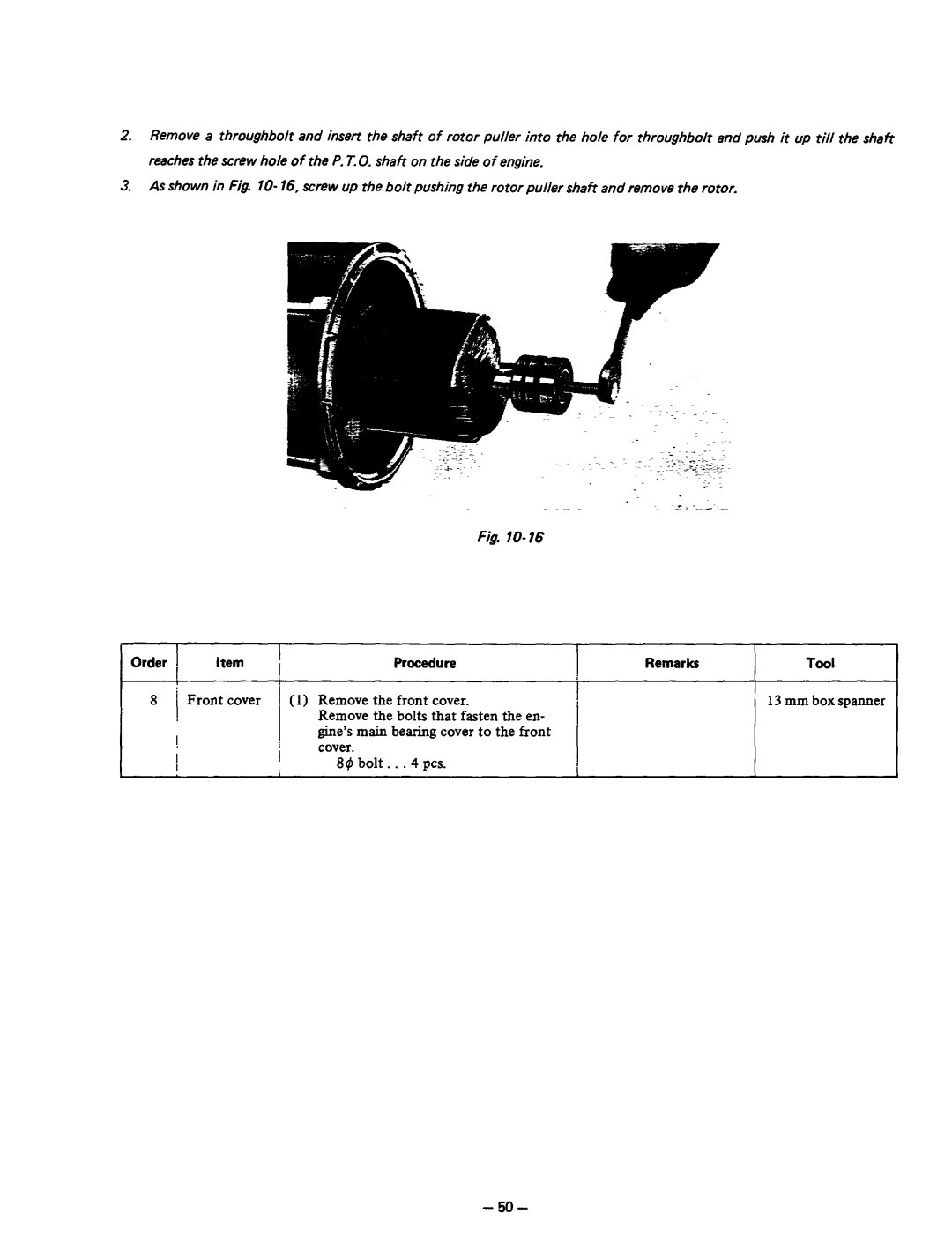 Subaru Robin Power Products RGX305, RGX305D, RGX405, RGX405D, RGX505, RGX505D manual Fig. lo-16 Order 