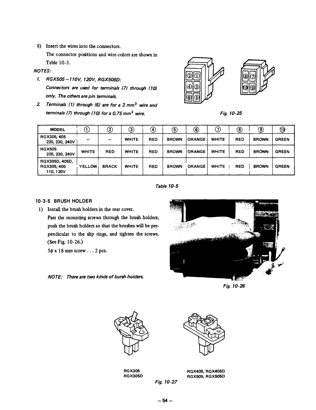 Subaru Robin Power Products RGX305, RGX305D, RGX405, RGX405D, RGX505, RGX505D manual Lo-25, Brush Holder 