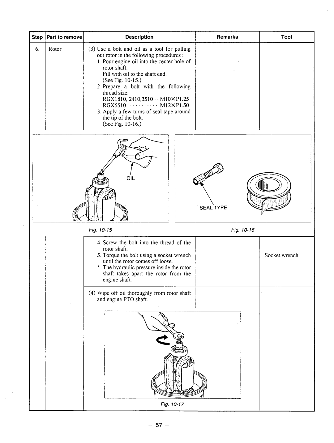 Subaru Robin Power Products RGX3510 manual Rotor 