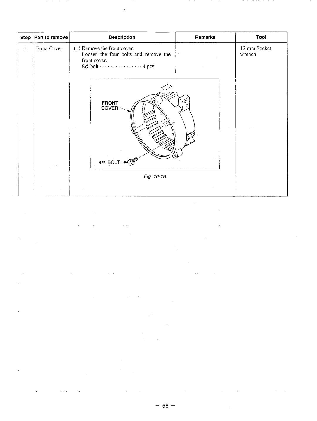 Subaru Robin Power Products RGX3510 manual Remo1.e rhe front cover 