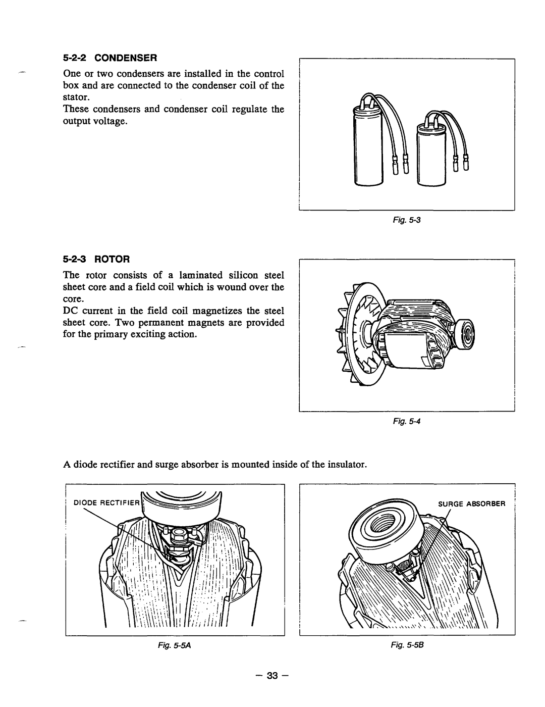 Subaru Robin Power Products RGX5500, RGX3500, RGXI 800, RGX2400 manual 2CONDENSER 