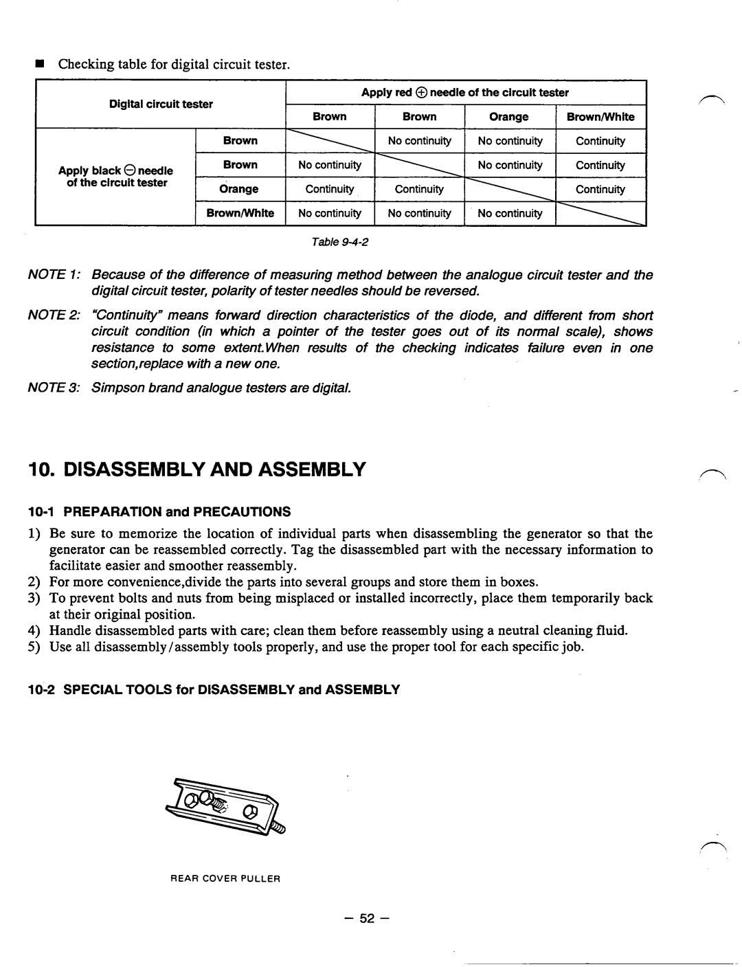 Subaru Robin Power Products RGX2400, RGX5500, RGX3500, RGXI 800 manual IO. Disassembly and Assembly 