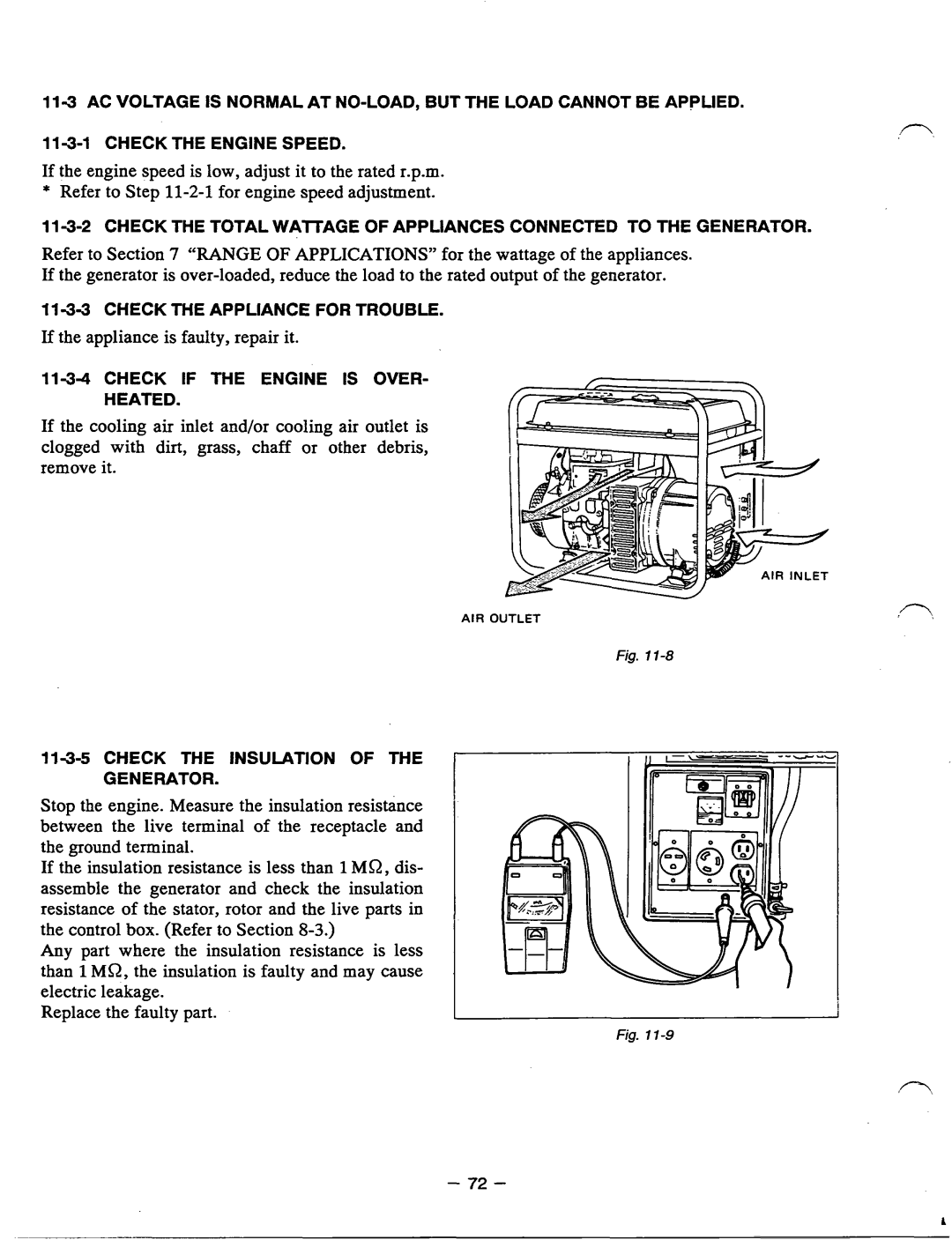 Subaru Robin Power Products RGX2400, RGX5500, RGX3500, RGXI 800 manual If the appliance is faulty, repair it 