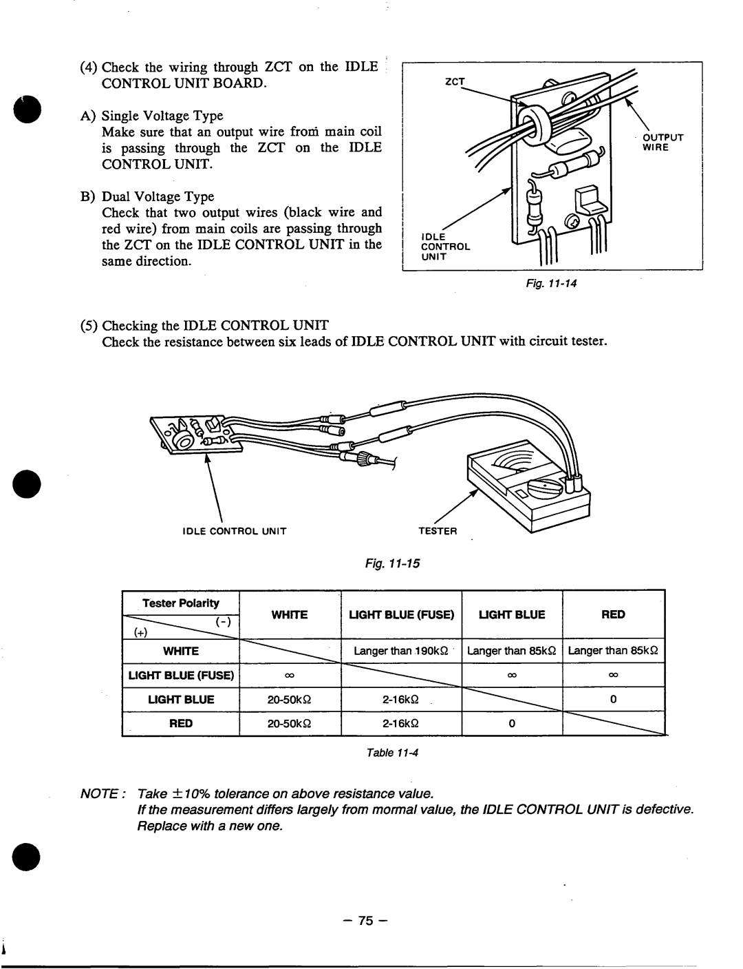 Subaru Robin Power Products RGXI 800, RGX5500, RGX3500, RGX2400 manual Langer than 85kQ 