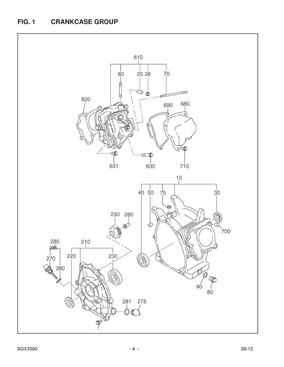 Subaru SGX3500 manual Crankcase Group 