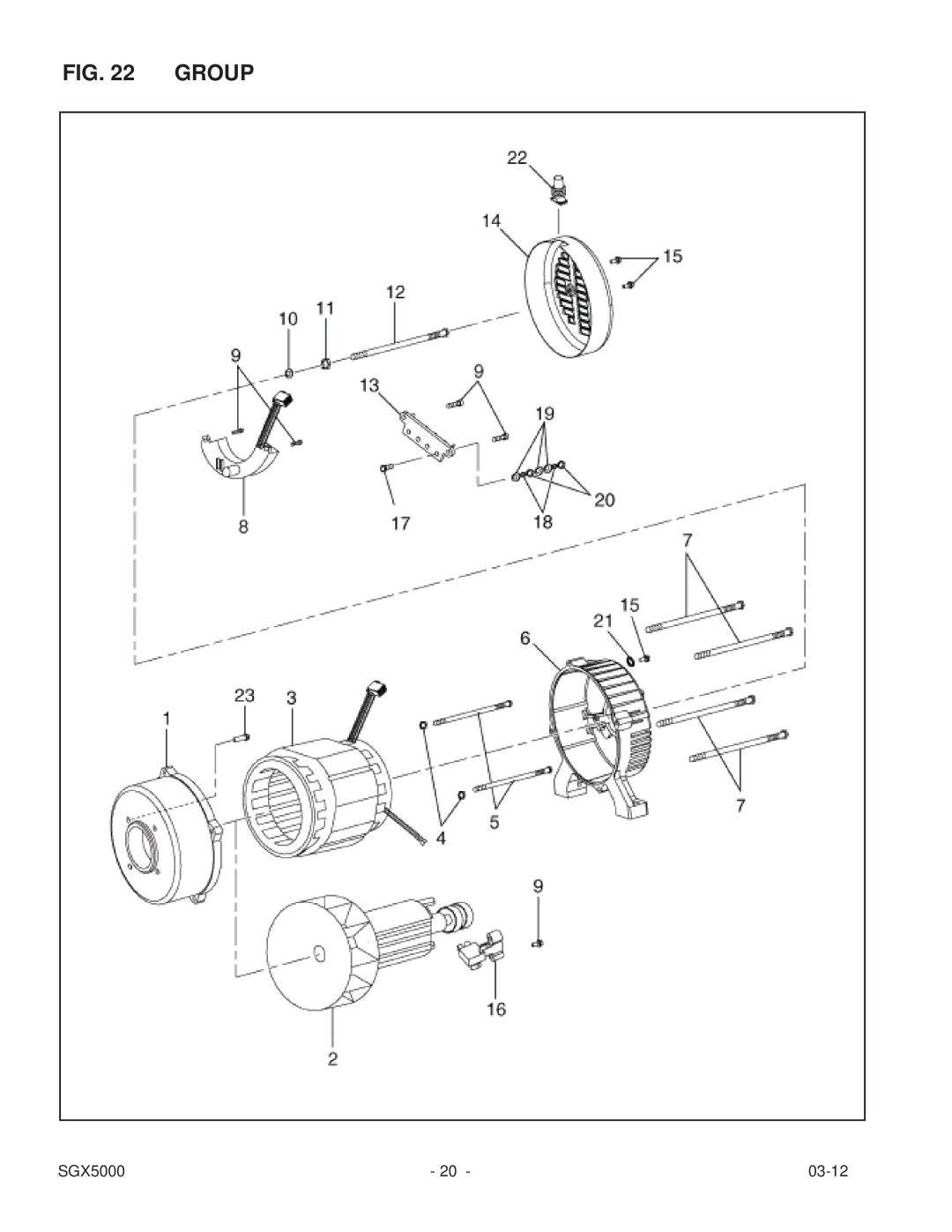 Subaru SGX5000 manual Group 