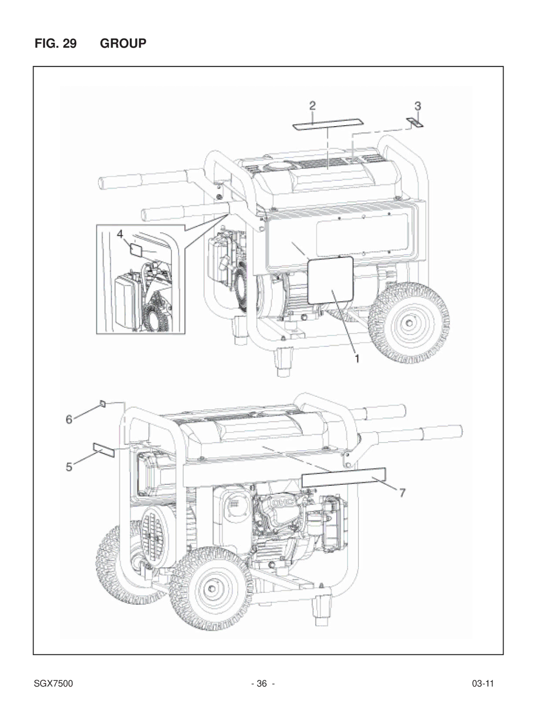 Subaru SGX7500 manual Group 