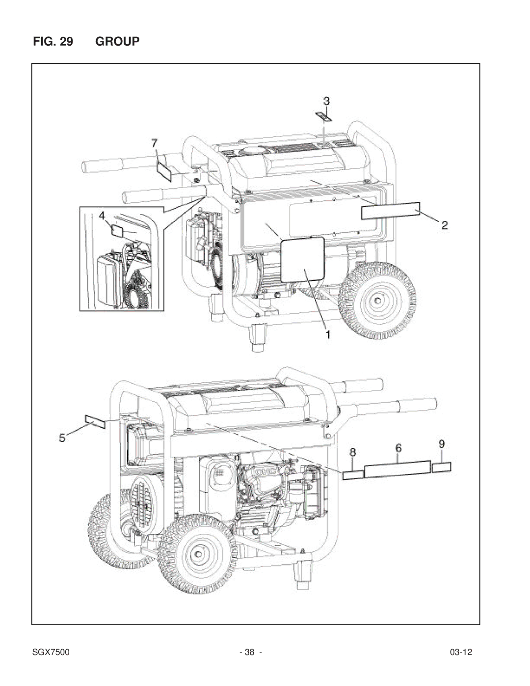 Subaru SGX7500 manual Group 