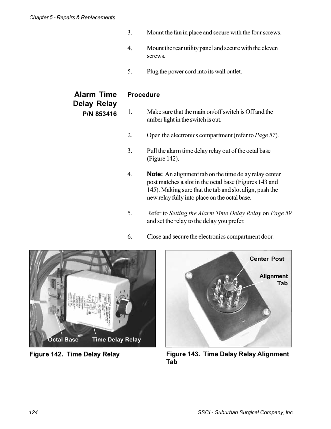 Suburban Mfg 12019-01-NGFREP manual Time Delay Relay Alignment 