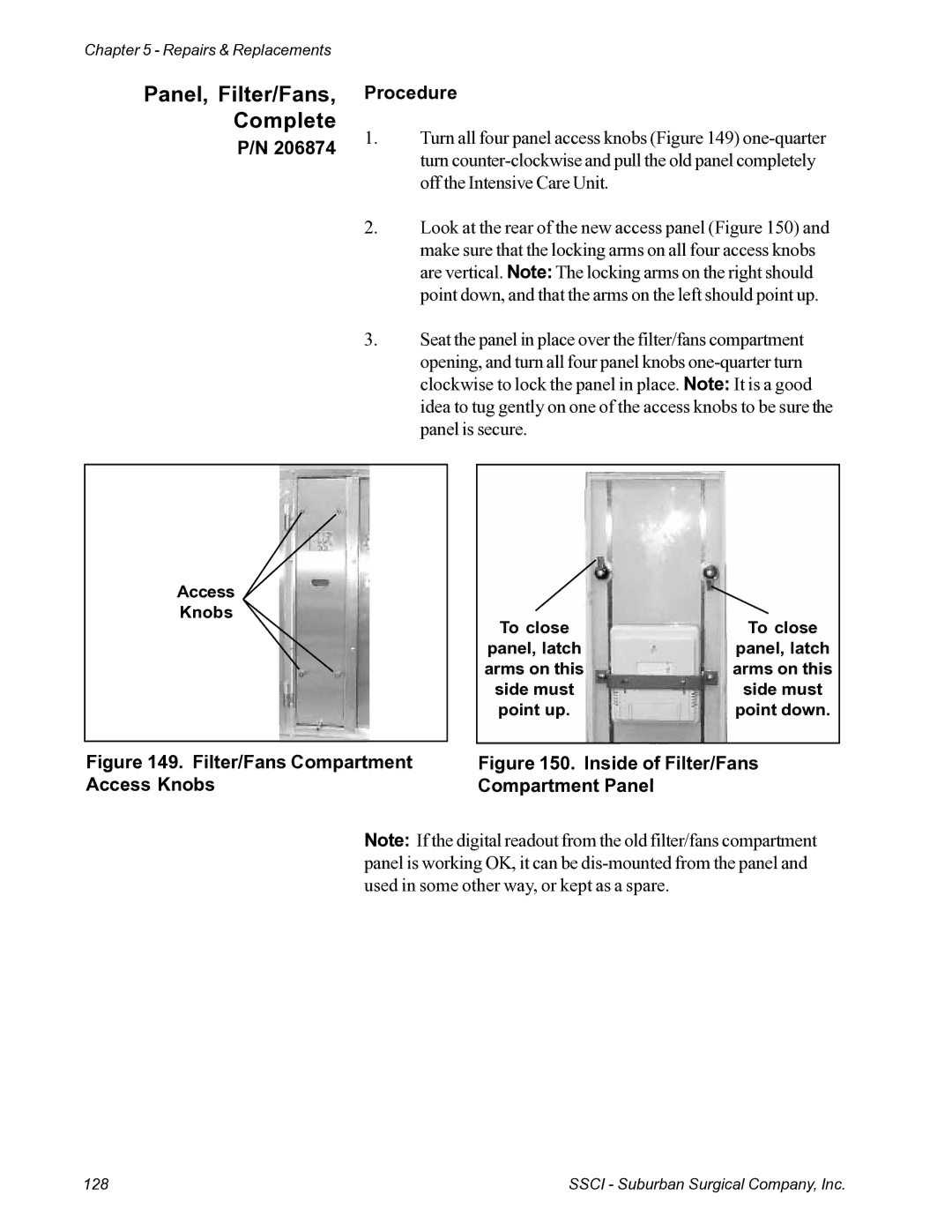 Suburban Mfg 12019-01-NGFREP manual Panel, Filter/Fans, Complete, Filter/Fans Compartment Access Knobs 