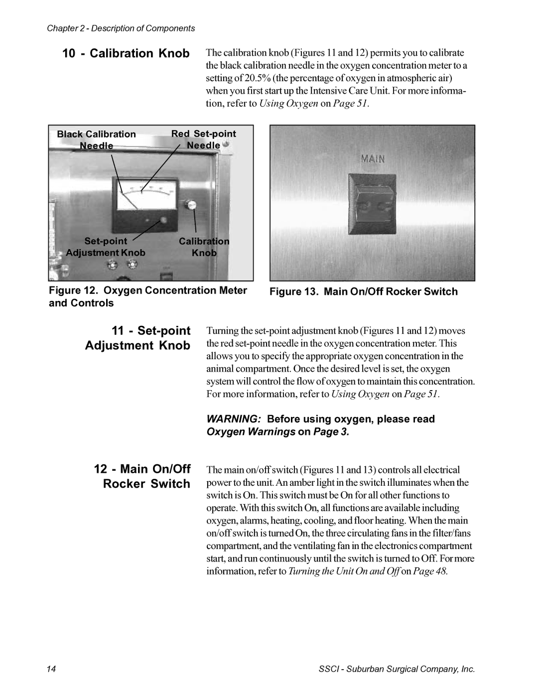 Suburban Mfg 12019-01-NGFREP manual Set-point Adjustment Knob Main On/Off Rocker Switch, Controls 