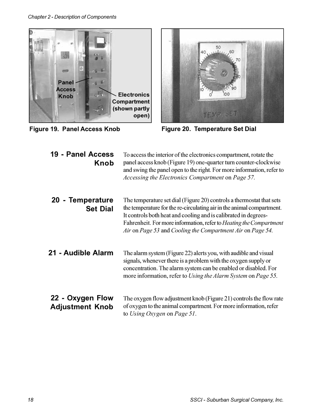 Suburban Mfg 12019-01-NGFREP manual Panel Access Knob Temperature Set Dial, Oxygen Flow Adjustment Knob 