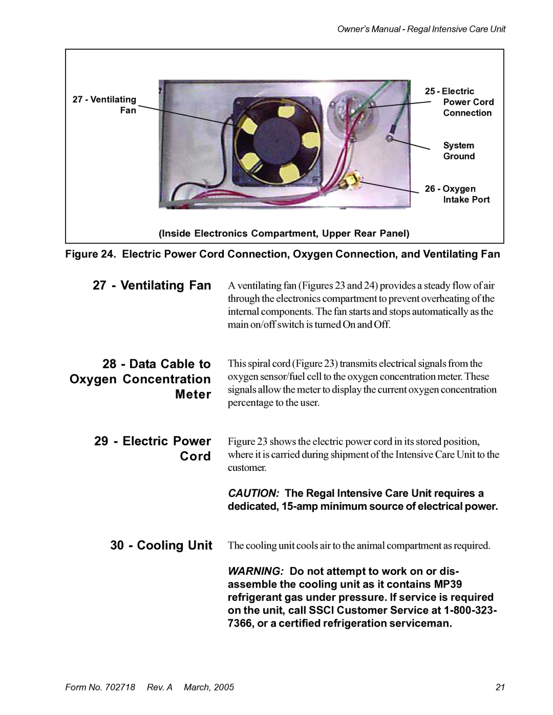 Suburban Mfg 12019-01-NGFREP manual Inside Electronics Compartment, Upper Rear Panel 