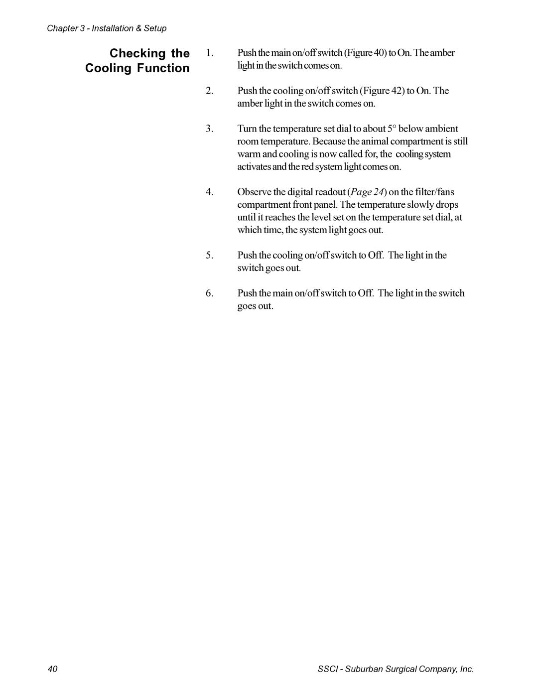 Suburban Mfg 12019-01-NGFREP manual Checking the Cooling Function 