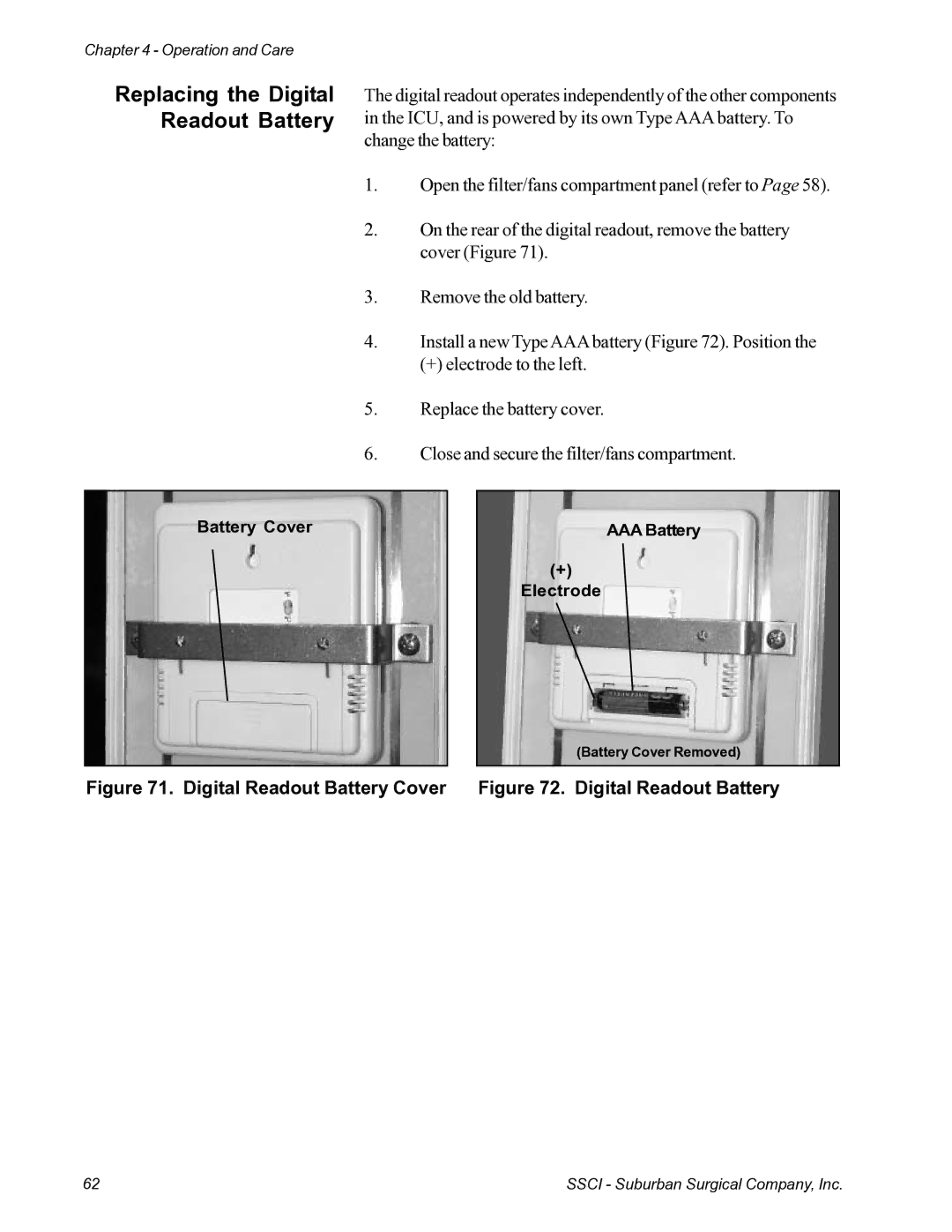 Suburban Mfg 12019-01-NGFREP manual Replacing the Digital Readout Battery 