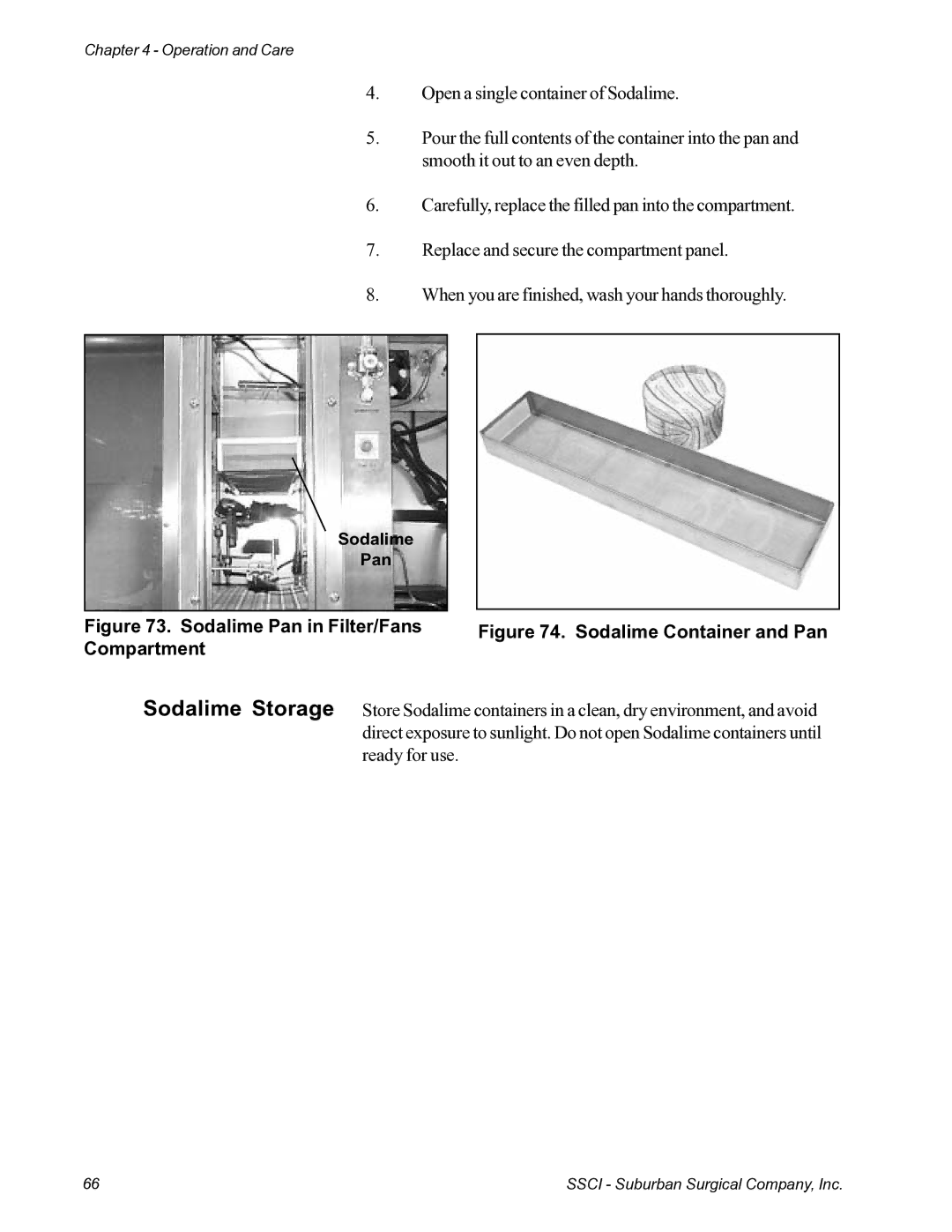 Suburban Mfg 12019-01-NGFREP manual Sodalime Pan in Filter/Fans, Compartment 