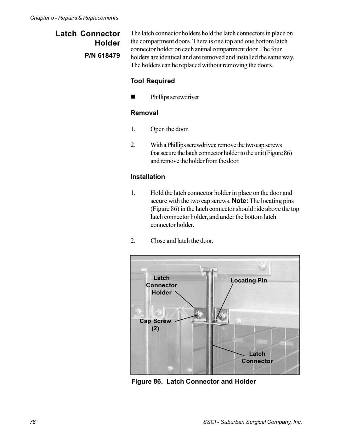 Suburban Mfg 12019-01-NGFREP manual Latch Connector Holder, Latch Connector and Holder 