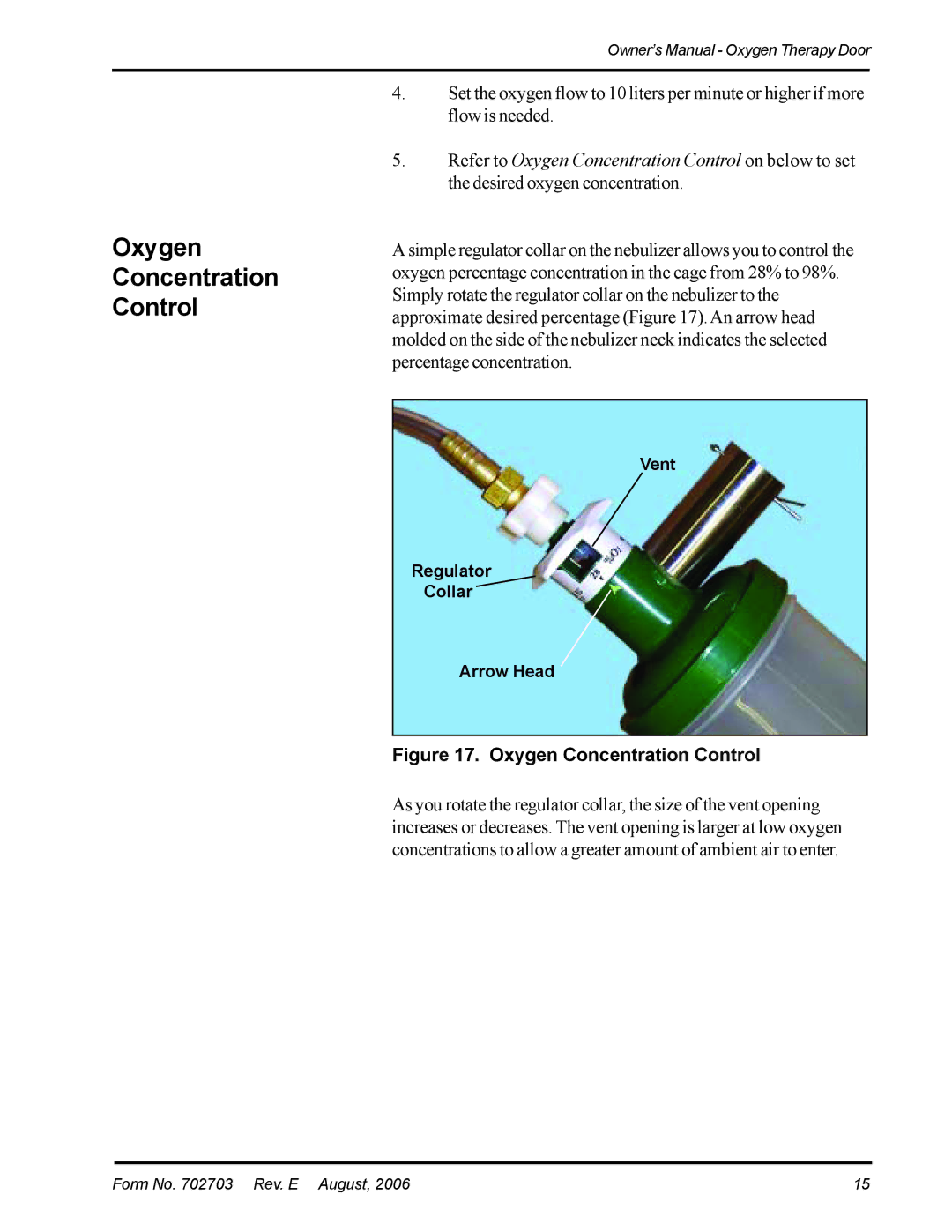 Suburban Mfg 12155-00-EPEPAA, 12155-00-FNHJAA, 12155-00-FNFNAA, 12155-00-EPHJAA, 12155-00-EPDRAA Oxygen Concentration Control 