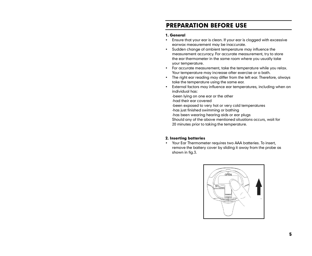 Summer Infant 03170 manual Preparation Before USE, General, Inserting batteries 