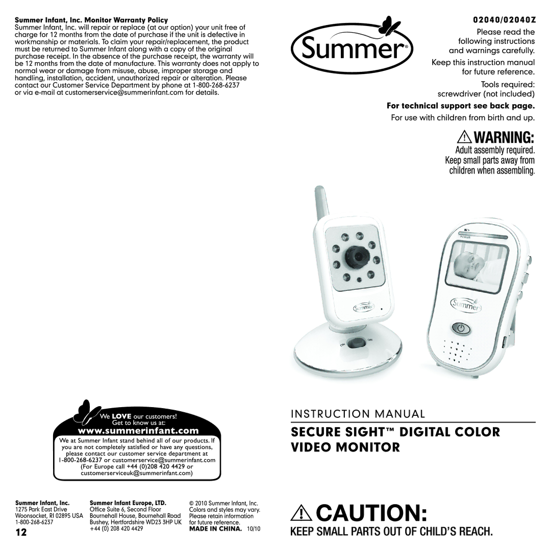 Summer Infant 28084 manual 