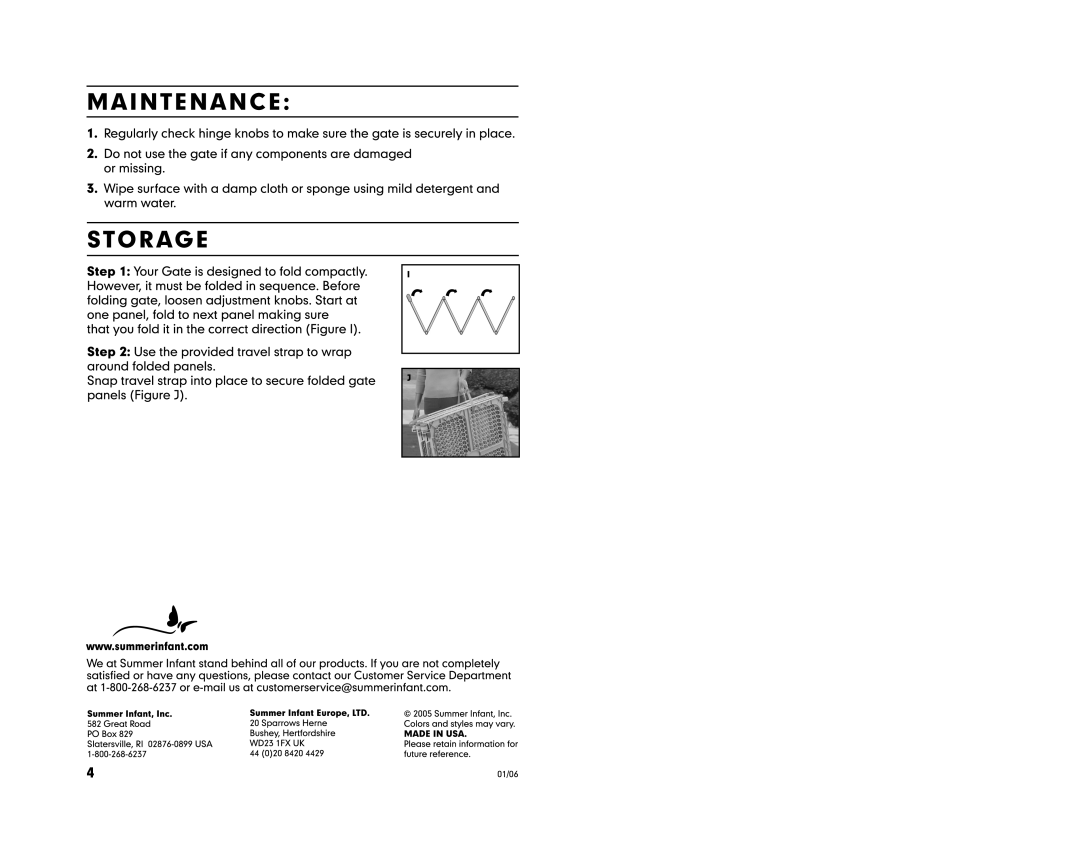 Summer Infant 7240 manual 