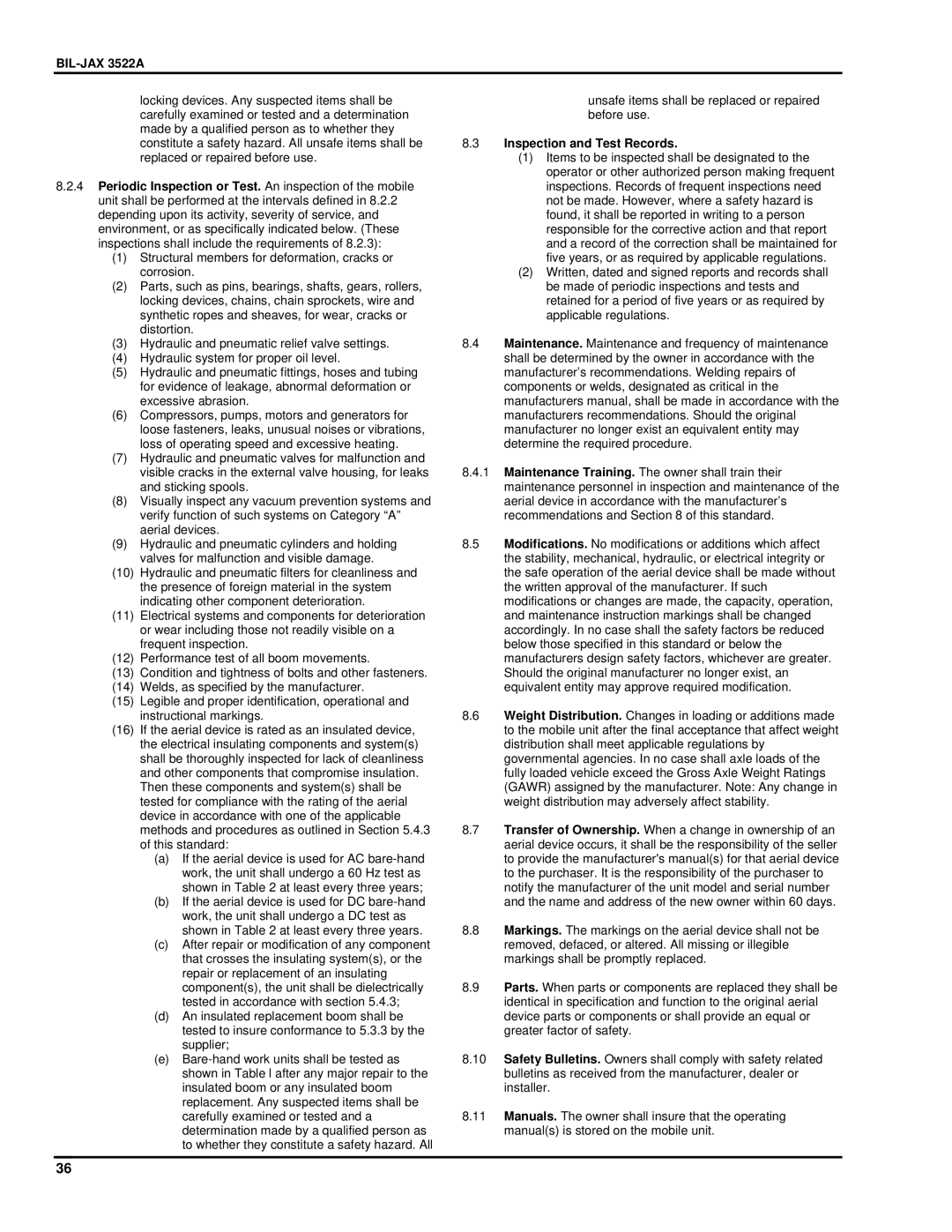 Summit 3522a manual Inspection and Test Records 