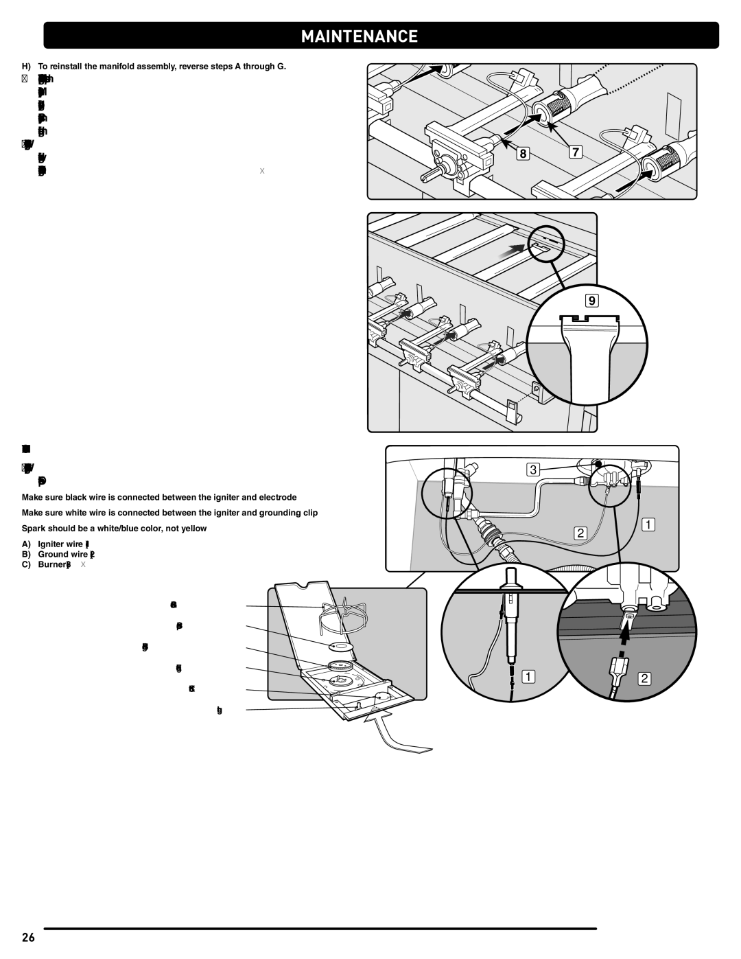 Summit 56214 manual Side Burner Maintenance 