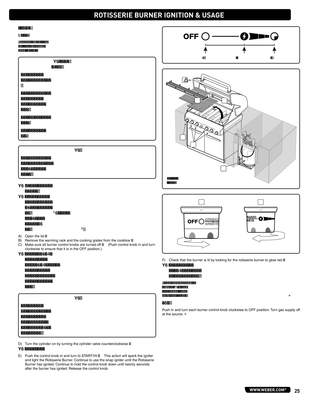 Summit 56575 manual Rotisserie Burner Ignition & Usage, Rotisserie Burner Snap Ignition 