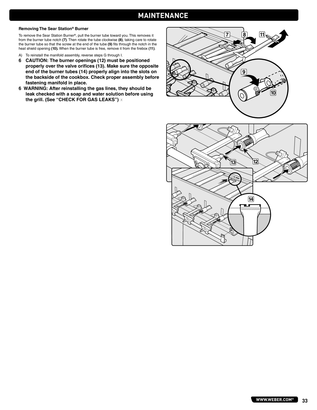 Summit 56575 manual Leak checked with a soap and water solution before using, Grill. See Check for GAS Leaks 