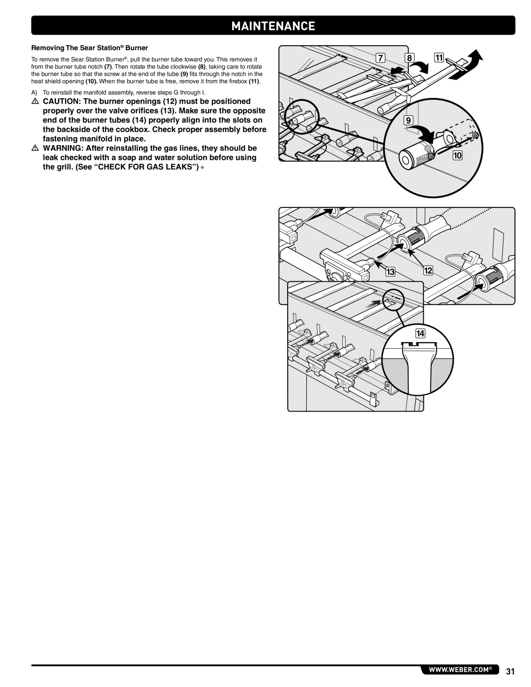 Summit 56580 manual Leak checked with a soap and water solution before using, Grill. See Check for GAS Leaks 