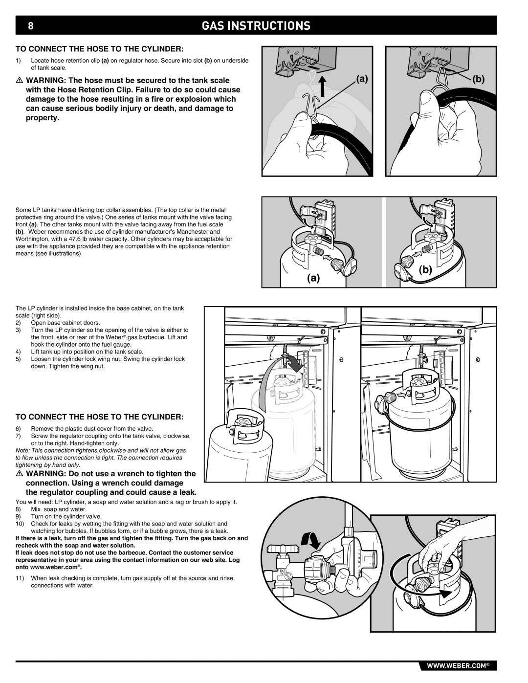 Summit 89190 manual Gas Instructions 