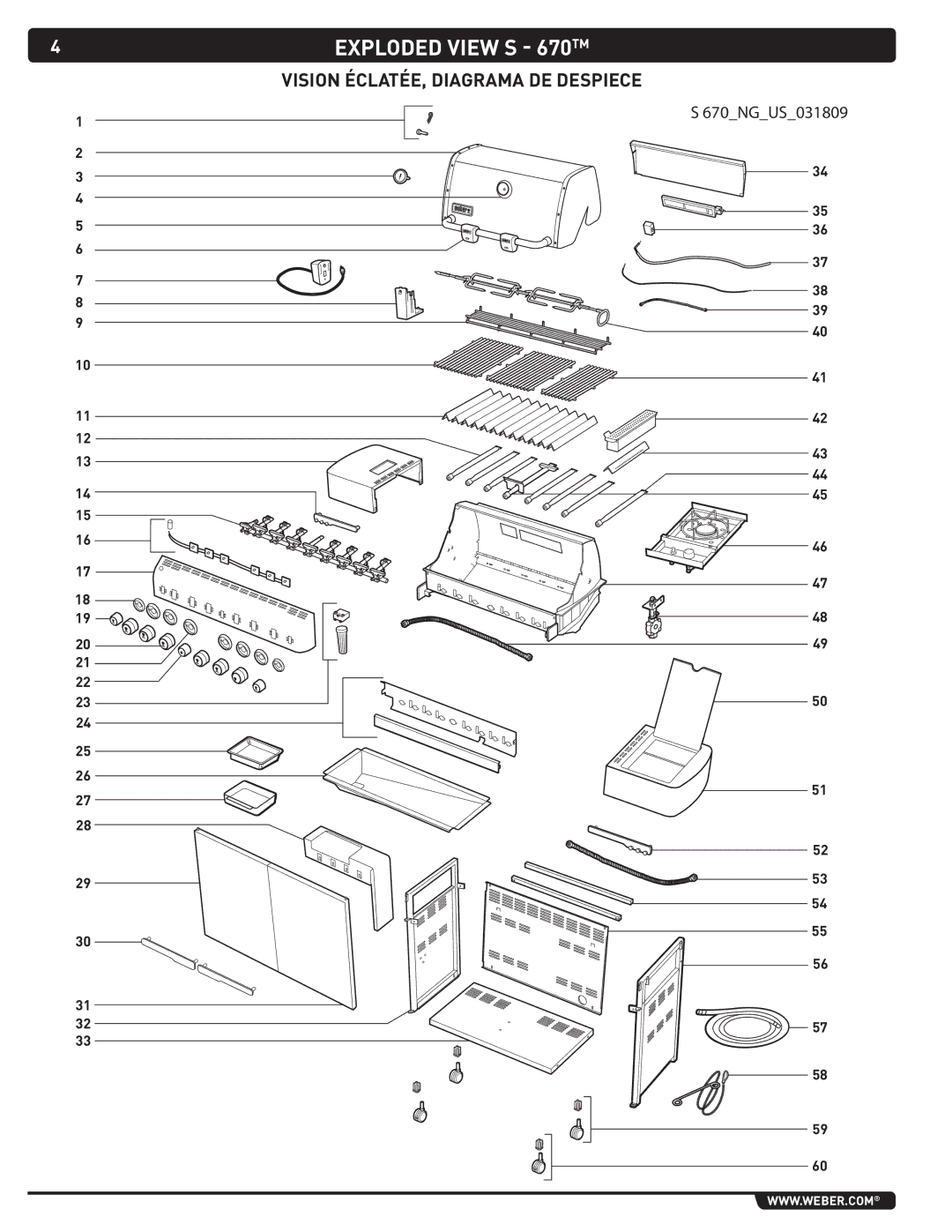 Summit 89208 manual Exploded View S 670TM 