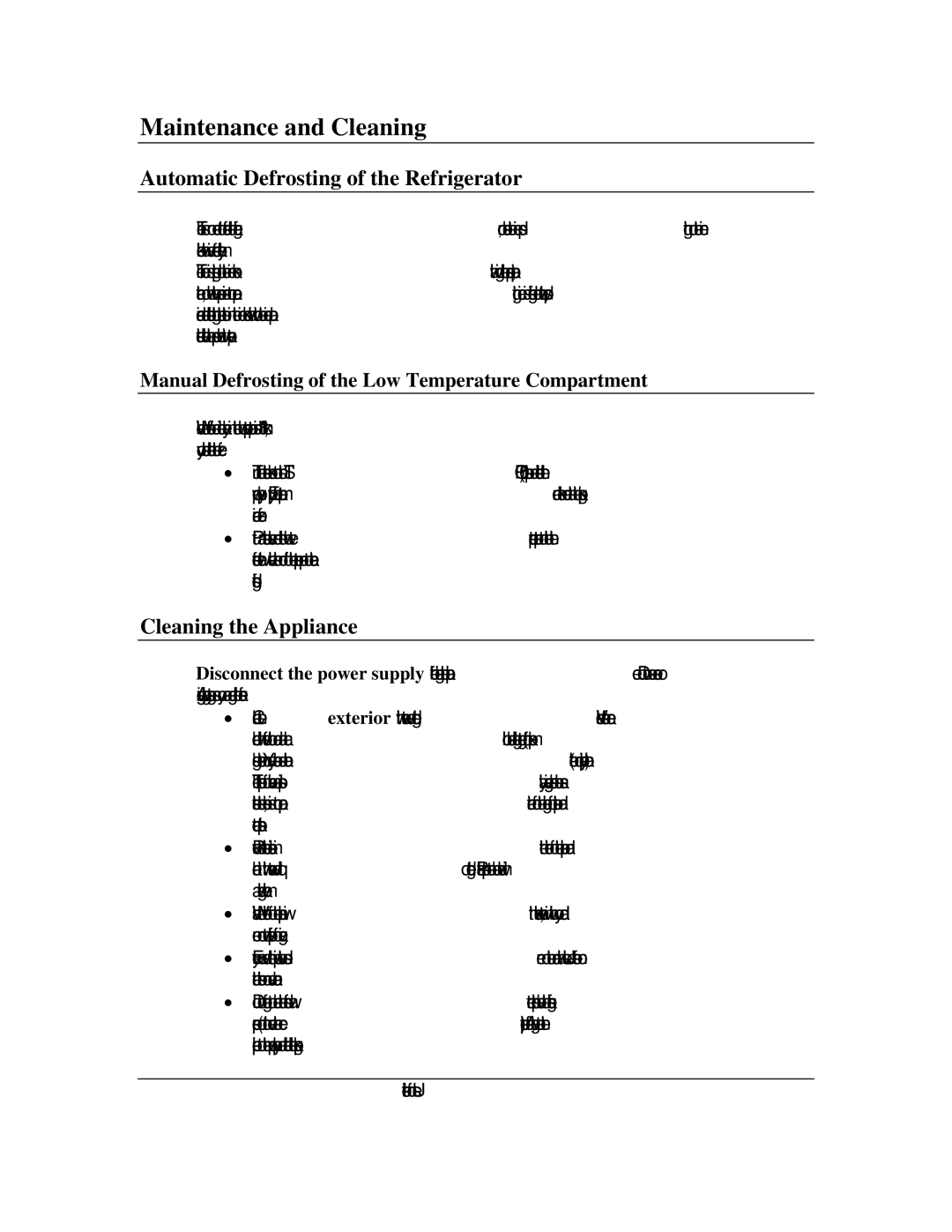 Summit AL-650, ALB-653B, ALB-651 Maintenance and Cleaning, Automatic Defrosting of the Refrigerator, Cleaning the Appliance 