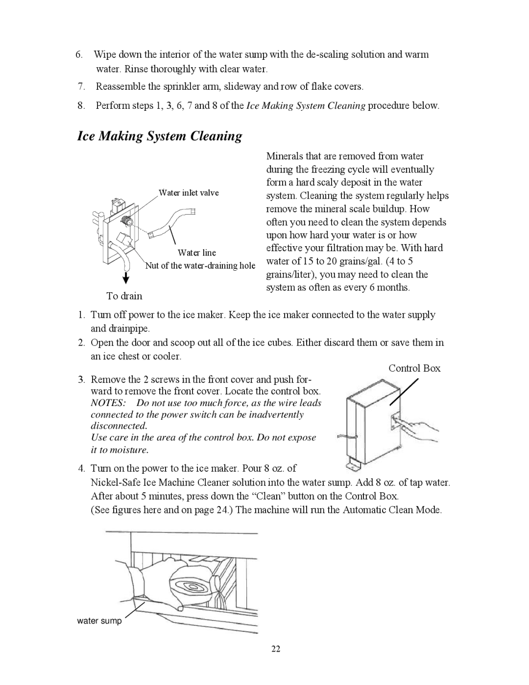 Summit BIM70 user manual Ice Making System Cleaning 