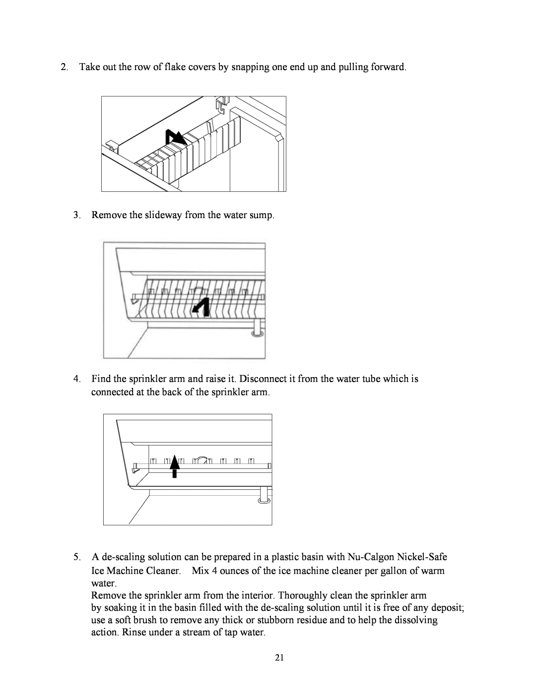 Summit BIM70 user manual Remove the slideway from the water sump 