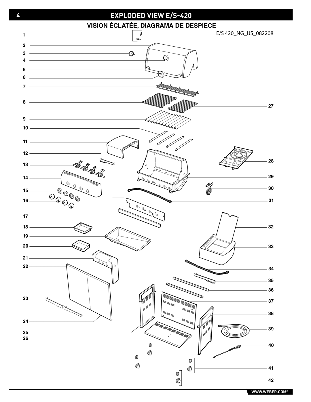 Summit E/S-420/450 manual Exploded View E/S-420 