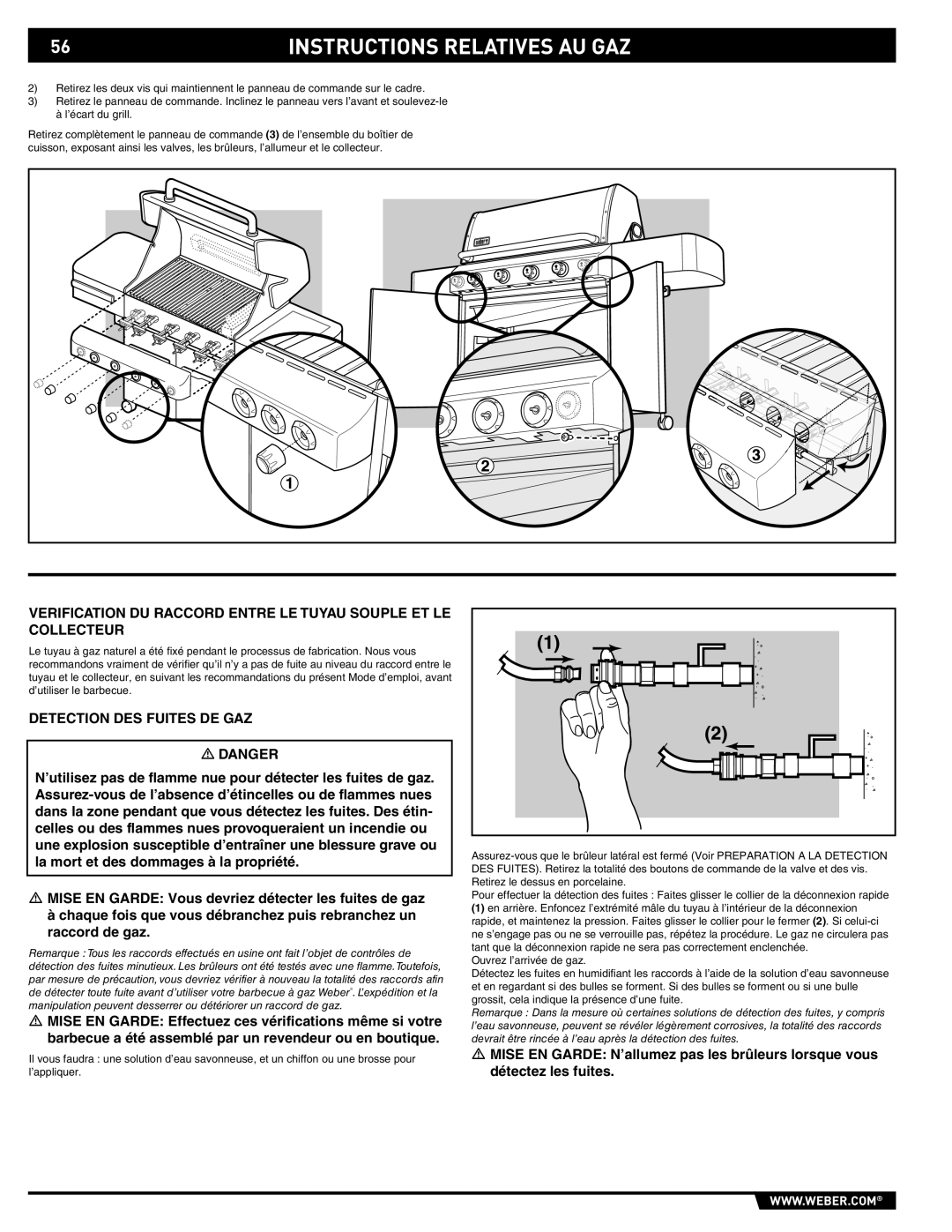 Summit E/S-420/450 manual Instructions Relatives AU GAZ 