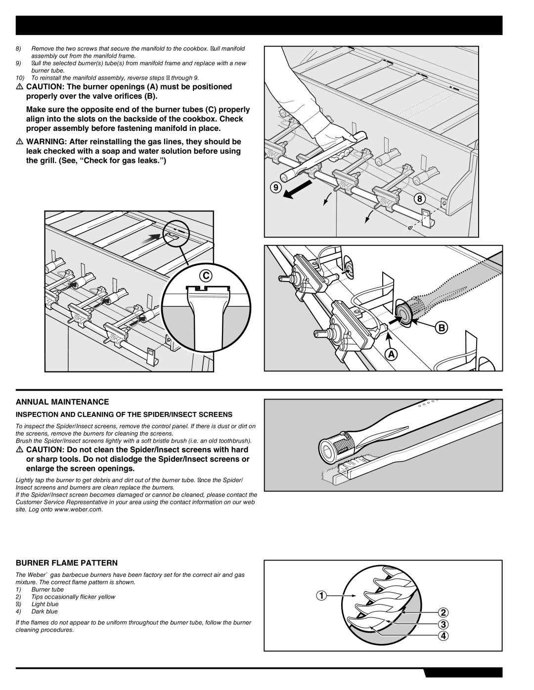 Summit E/S-620/650 manual 30MAINTENANCE, Annual Maintenance, Burner Flame Pattern 