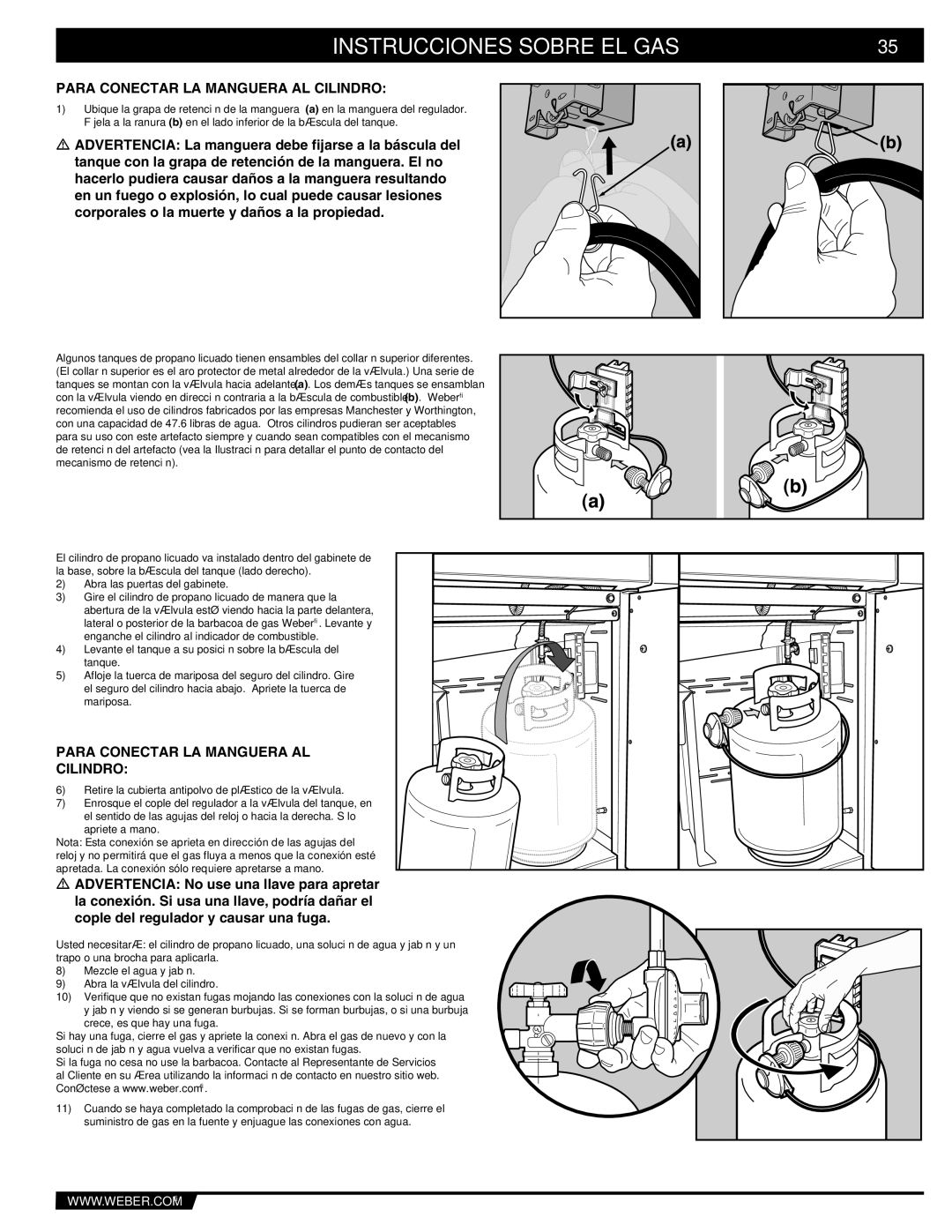 Summit E/S-620/650 manual Para Conectar LA Manguera AL Cilindro 